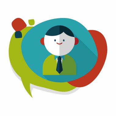 Uzun Gölge, eps10 ile işadamı düz simgesi