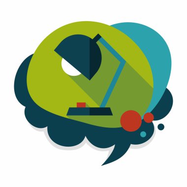 Uzun Gölge, eps10 ile masa lambası düz simgesi