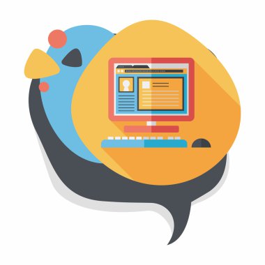 Uzun Gölge, eps10 ile bilgisayar düz simgesi