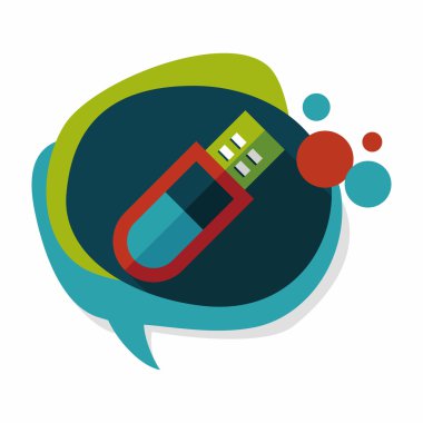 Uzun Gölge, eps10 ile USB flash bellek düz simgesi