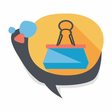 düz siyah ataş simgesi ile uzun gölge, eps10