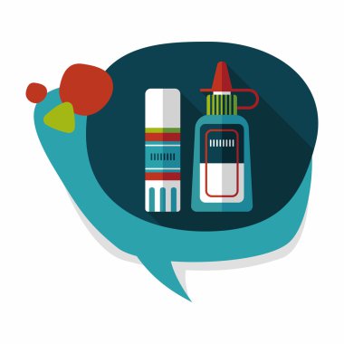 Uzun Gölge, eps10 ile tutkal düz simgesi