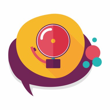 Alarm zili uzun gölge, eps10 düz simgesiyle