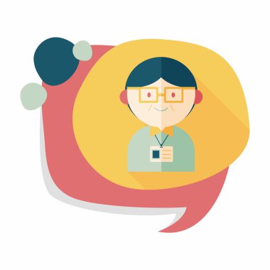 Uzun Gölge, eps10 ile işadamı düz simgesi