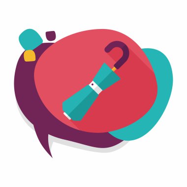 şemsiye uzun gölge düz simgesi