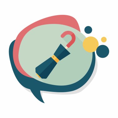 şemsiye uzun gölge düz simgesi