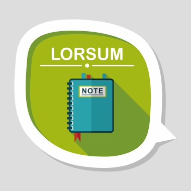 Uzun Gölge, eps10 ile dizüstü düz simgesi