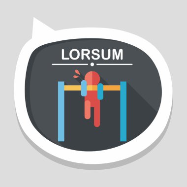 Uzun Gölge, eps10 pull-up düz simgesi