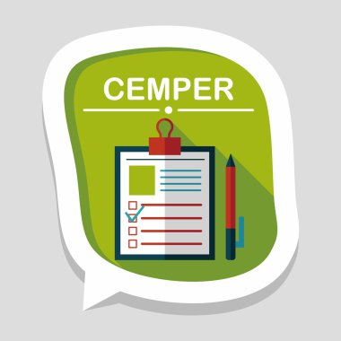 düz pano simge uzun gölge ile