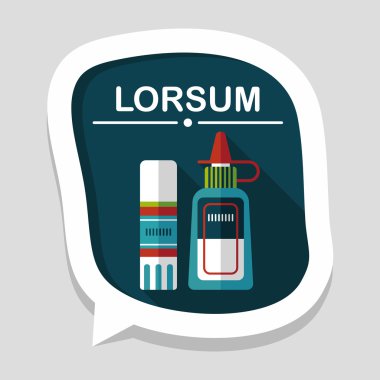 Uzun Gölge, eps10 ile tutkal düz simgesi