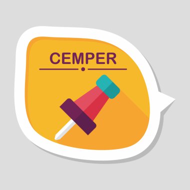 Uzun Gölge, eps10 ile itme PIN düz simgesi