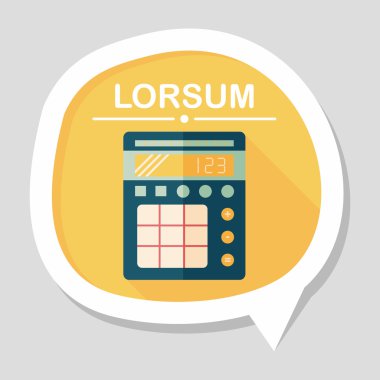 düz hesap makinesi simge uzun gölge, eps10