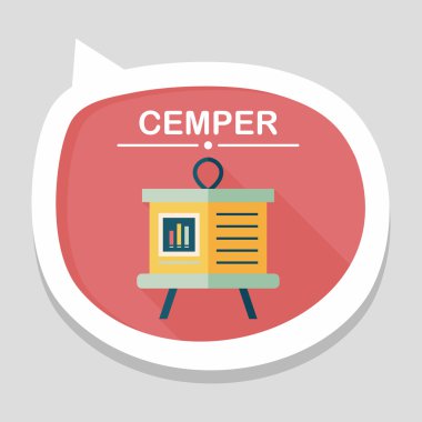 Uzun Gölge, eps10 tahta düz simgesi