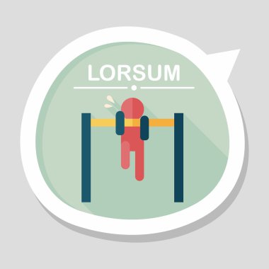 Uzun Gölge, eps10 pull-up düz simgesi