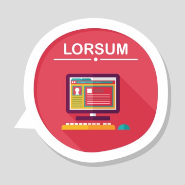 Uzun Gölge, eps10 ile bilgisayar düz simgesi