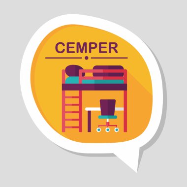 uzun gölge ve düz simgesi