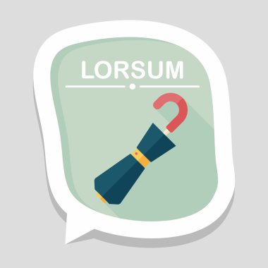 şemsiye uzun gölge düz simgesi