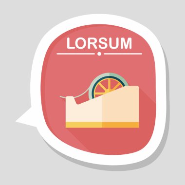 yapışkan bant düz simgesi ile uzun gölge, eps10