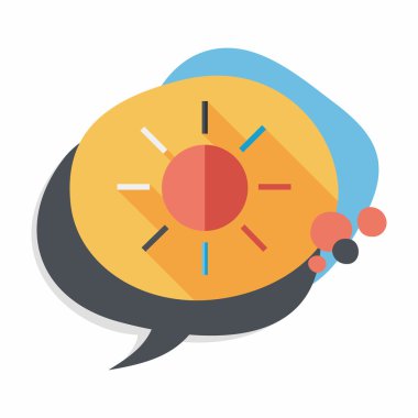 uzun gölge güneş düz simgesi