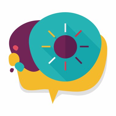 uzun gölge güneş düz simgesi