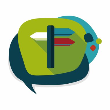 uzun gölge tabelasını düz simgesi