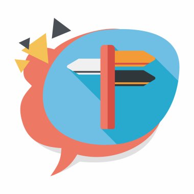 uzun gölge tabelasını düz simgesi