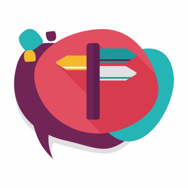 uzun gölge tabelasını düz simgesi