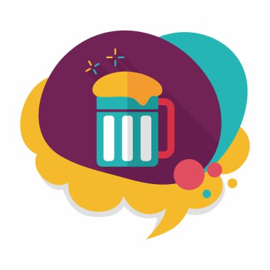 uzun gölge ile bira düz simgesi