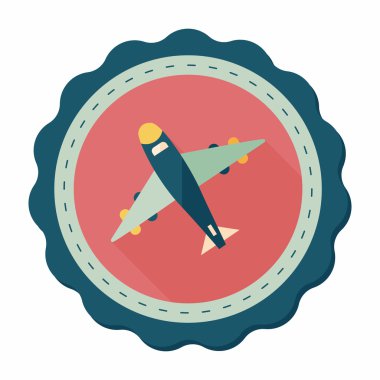 uzun gölge ile uçak düz simgesi