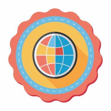 simge, uzun gölge ile düz simgesi