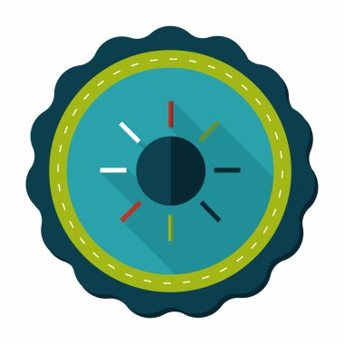 uzun gölge güneş düz simgesi