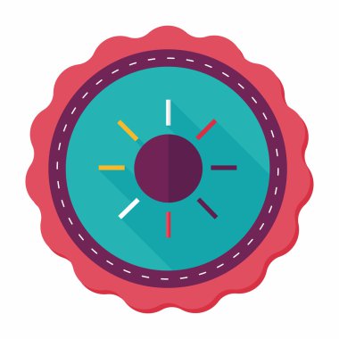 uzun gölge güneş düz simgesi