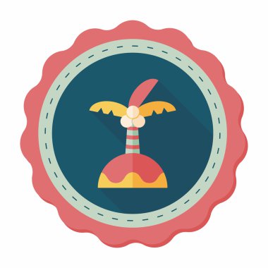 uzun gölge hurma ağacı düz simgesiyle