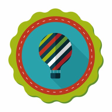 sıcak hava balonu uzun gölge düz simgesiyle