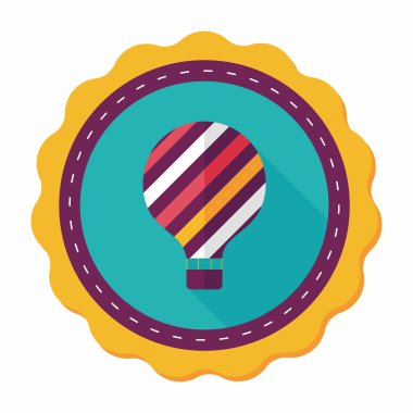 sıcak hava balonu uzun gölge düz simgesiyle