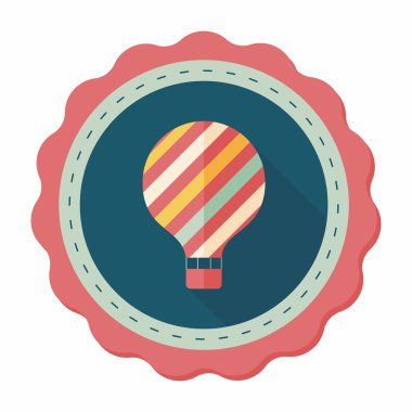 sıcak hava balonu uzun gölge düz simgesiyle