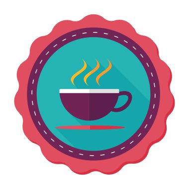 uzun gölge ile kahve düz simgesi