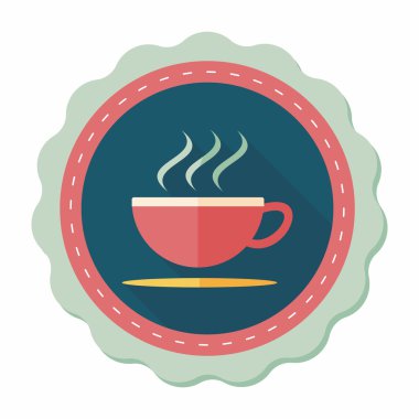 uzun gölge ile kahve düz simgesi