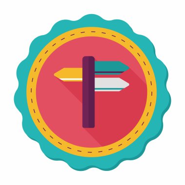 uzun gölge tabelasını düz simgesi