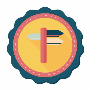 uzun gölge tabelasını düz simgesi