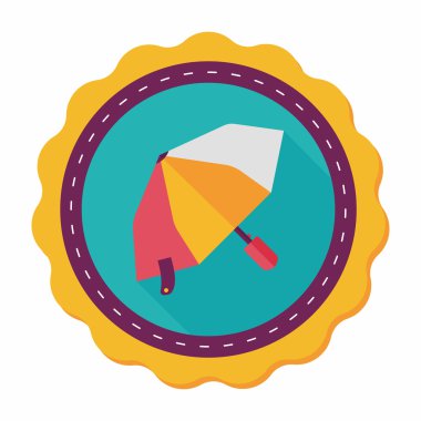 şemsiye uzun gölge düz simgesi