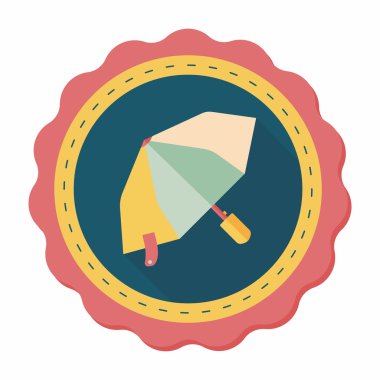 şemsiye uzun gölge düz simgesi