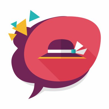 kadın şapka uzun gölge düz simgesiyle