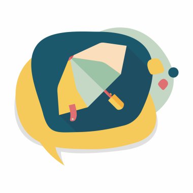 şemsiye uzun gölge düz simgesi