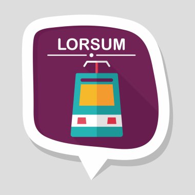 uzun gölge ile hız treni düz simgesi