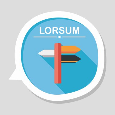 uzun gölge tabelasını düz simgesi