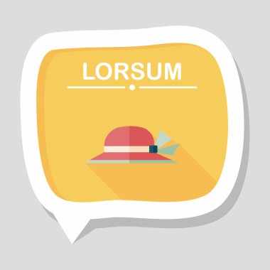 kadın şapka uzun gölge düz simgesiyle