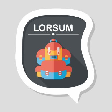 sırt düz uzun gölge simgesiyle