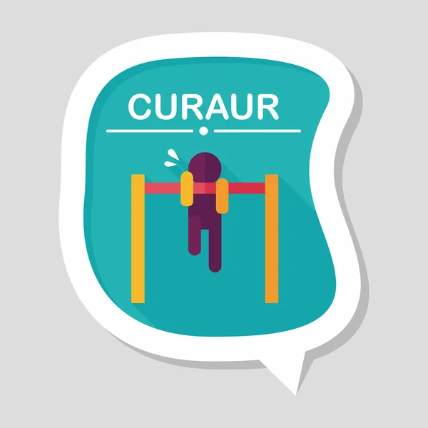 Pull-up flat icon with long shadow,eps10 — Stock Illustration Pull-up flat icon with long shadow,eps10 Stock Vector