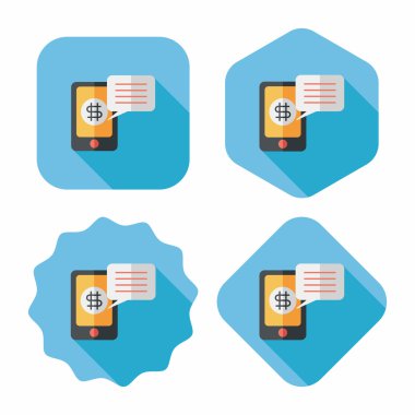 faturaları uzun gölge, eps10 düz simgesiyle